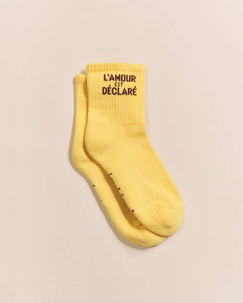 EMOI-EMOI || Les chaussettes L’amour est déclaré 42/46 – Jaune