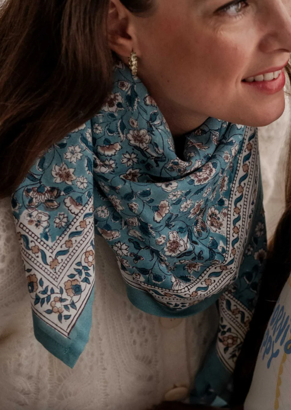 Bindi Atelier | Grand foulard indien - Edel Nuage 