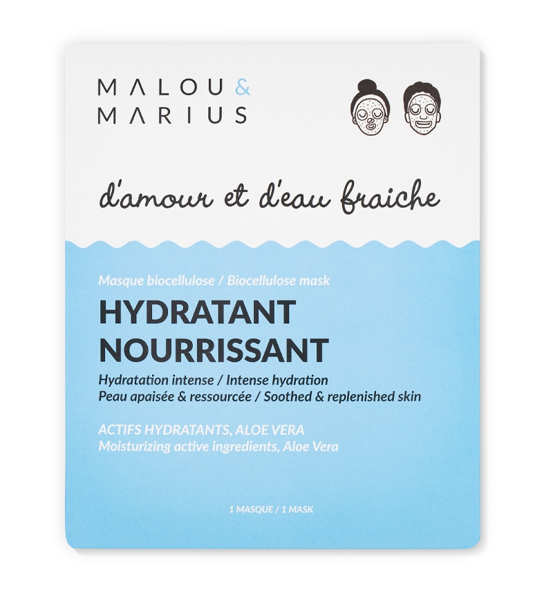 Malou &amp; Marius | Masque D'amour et d'eau fraiche femme : hydratant &amp; nourrissant NEW FORMULE