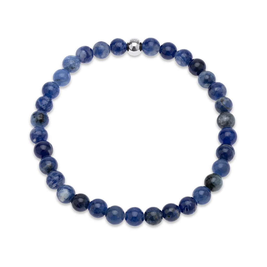 Timi || Bracelet Erik en perles de pierre naturelle – Sodalite