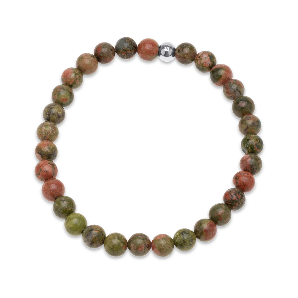 Timi || Bracelet Erik en perles de pierre naturelle – Unakite