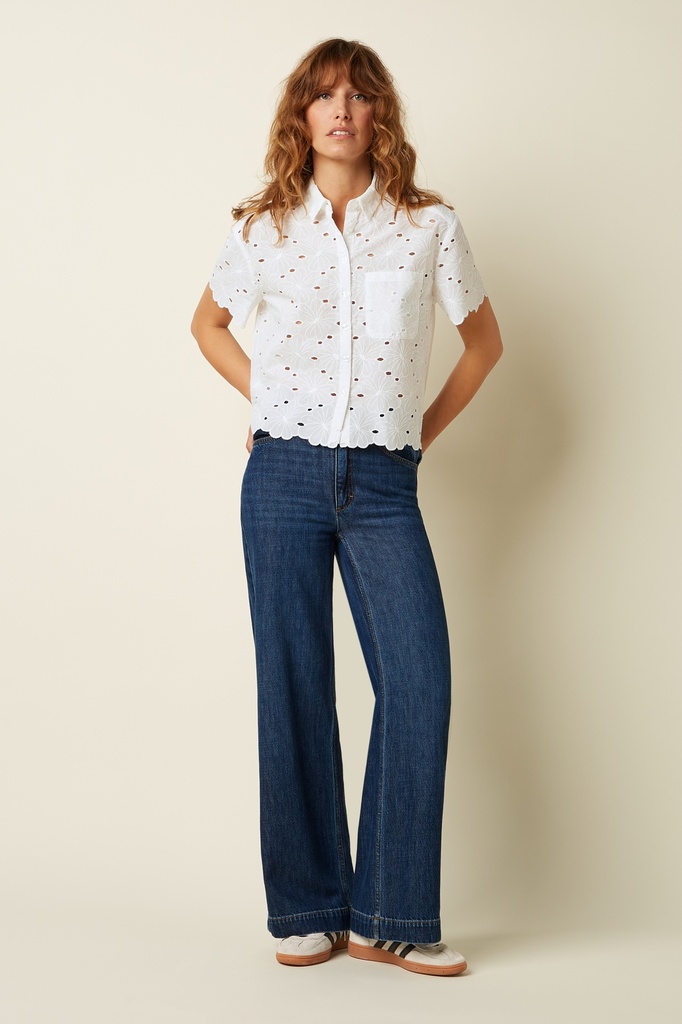 KING LOUIE || Blouse Evelina Brava Broderie – White