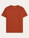 KNOWLEDGE COTTON APPAREL || Tee-shirt Loke Badge – Burnt Brick 