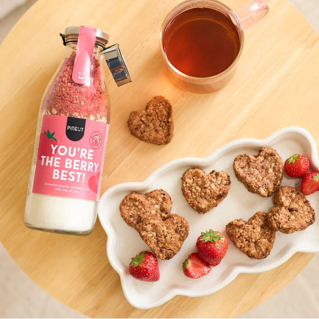 PINEUT || Préparation pour cookies à la fraise en bouteille