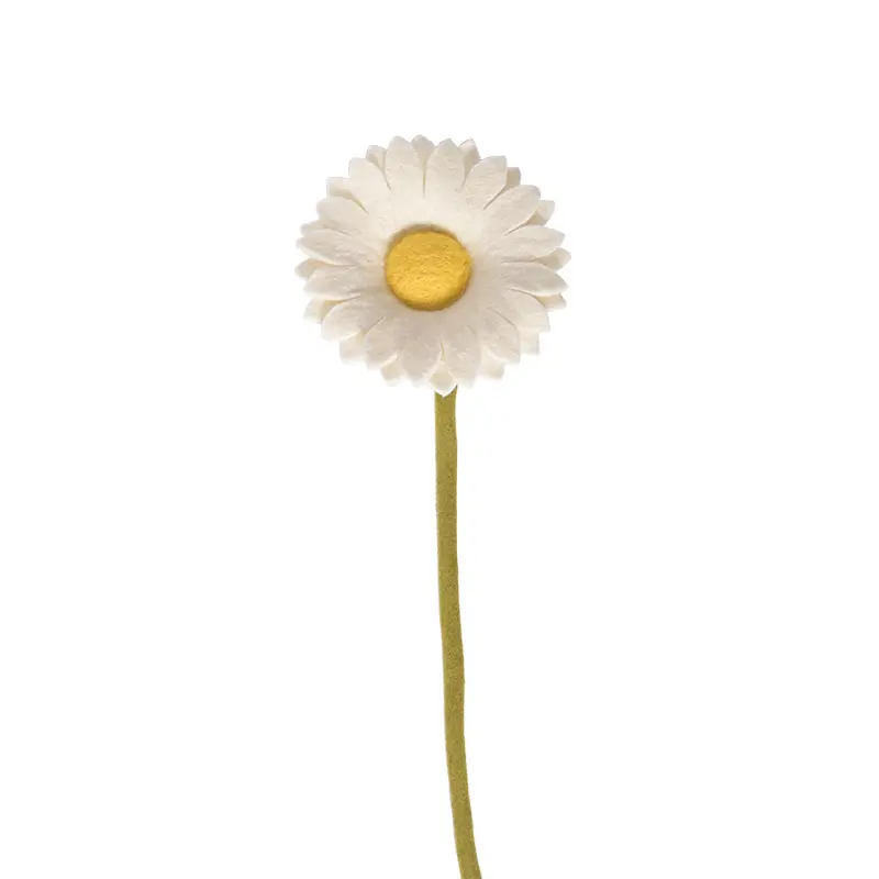 AVEVA DESIGN || Fleur En Laine Éternelle – Grand Tournesol White