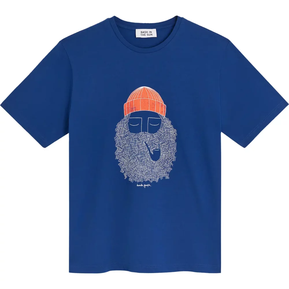 BASK IN THE SUN || Tee-Shirt Cobalt Smoking Pipe