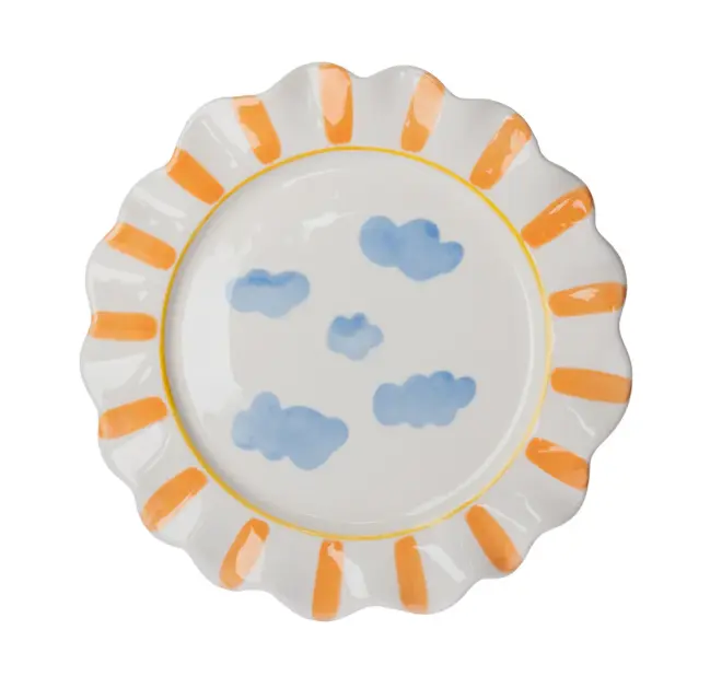 TRANQUILLO || Assiette VELOBLOOM – Nuage orange
