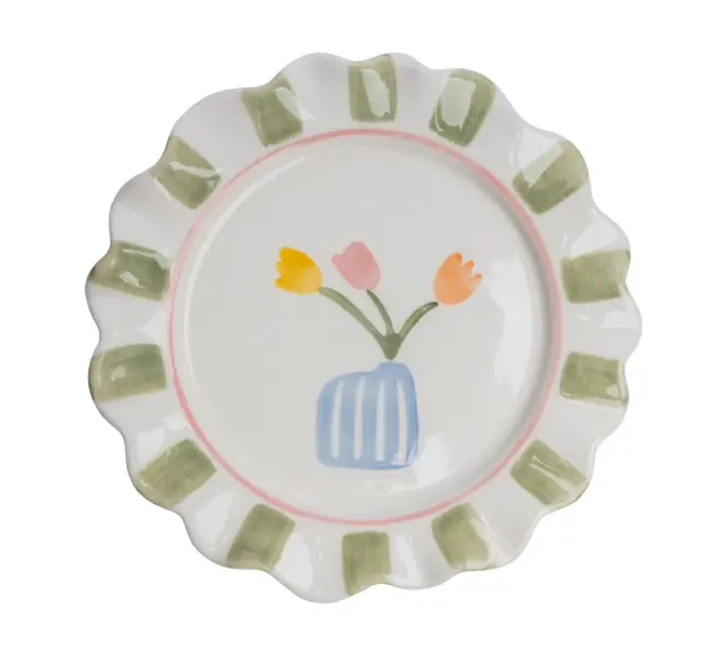 TRANQUILLO || Assiette VELOBLOOM – Fleurs vert