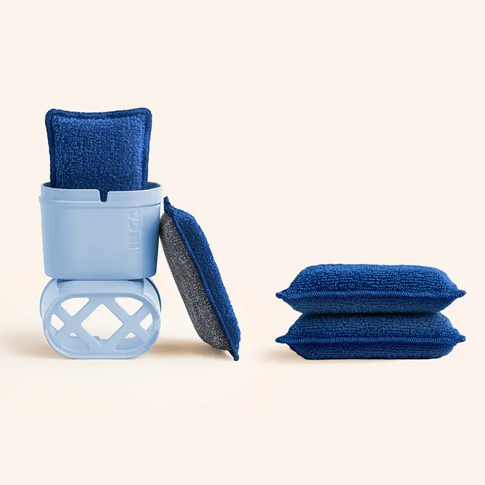INGA || Éponge grattante lavable - Bleu