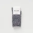 KLUE || Chaussettes pailletées en lurex et lyocell écologique – Léopard GRIS