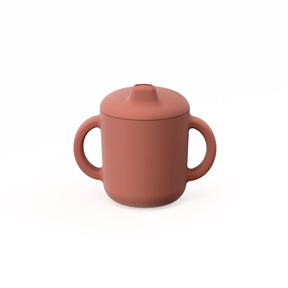 EKOBO || Tasse à Bec en Silicone avec Poignées – Terracotta