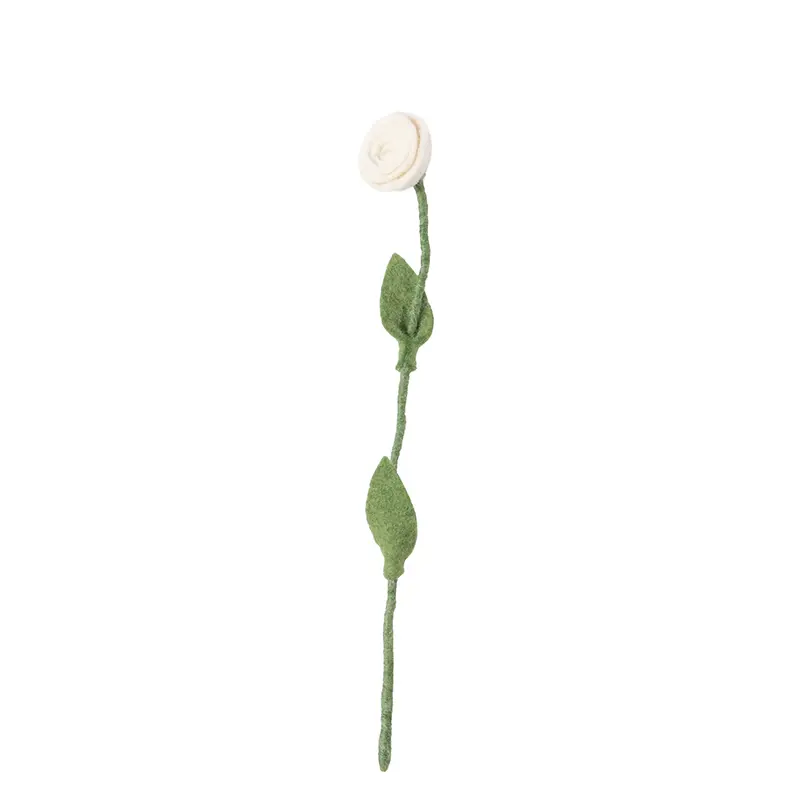 AVEVA DESIGN || Fleur En Laine Éternelle – Rose Blanche