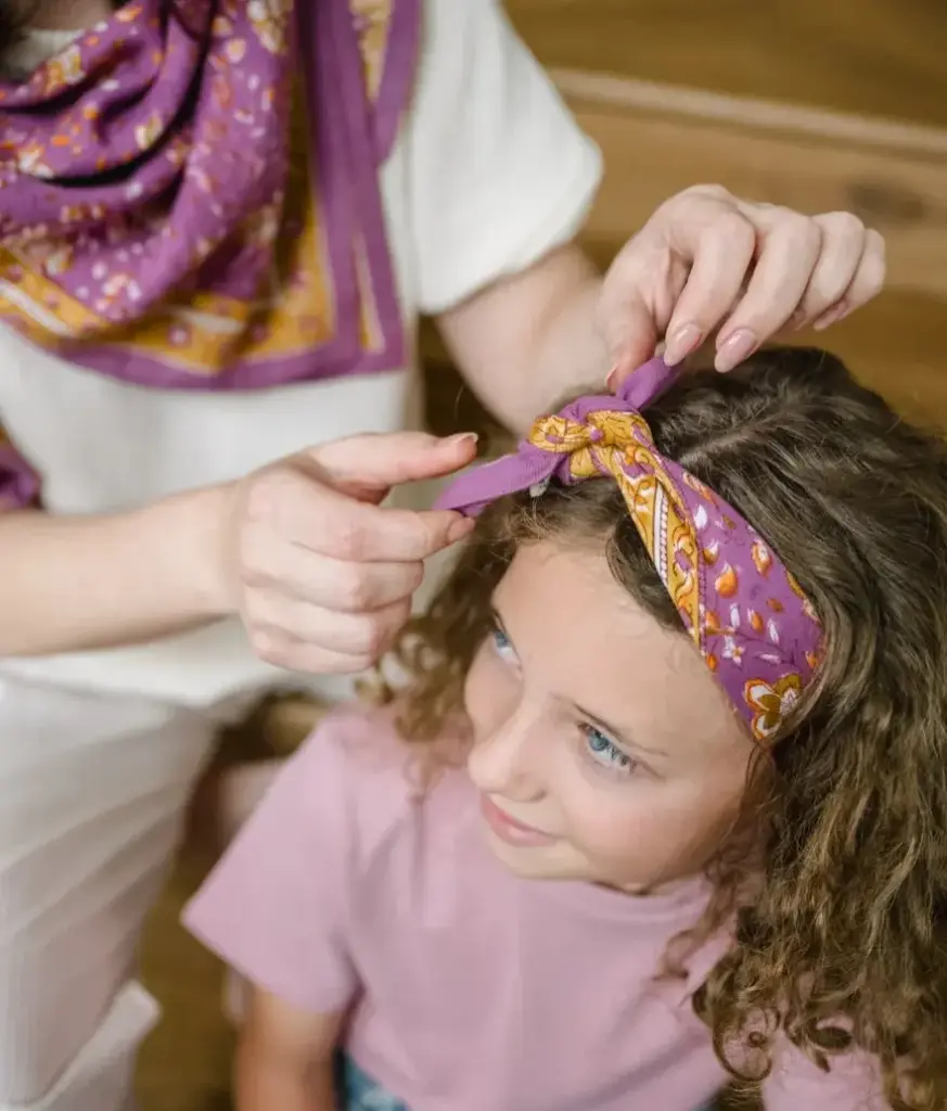 BINDI ATELIER || Petit Foulard – Folk Story Rose