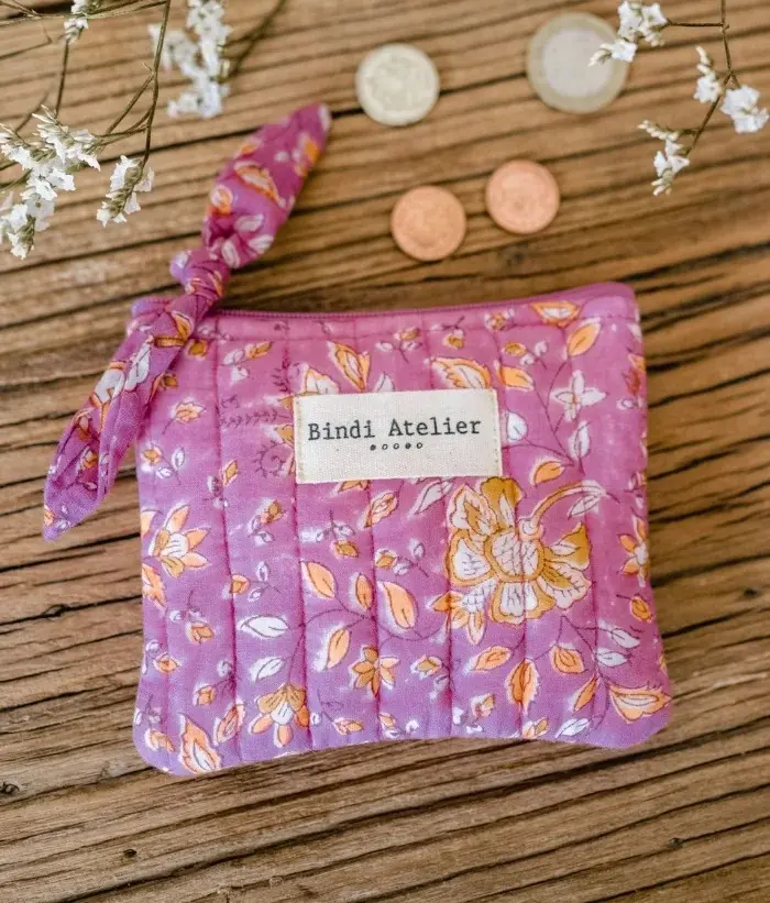 BINDI ATELIER || Porte-monnaie – Folk Story Rose