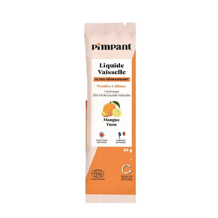 PIMPANT || Recharge Liquide Vaisselle en poudre à diluer – Mangue Yuzu