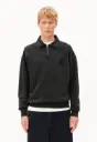 ARMEDANGELS || Sweat col camionneur Iconic Å GMT Dye – Black Washed