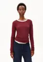 ARMEDANGELS || Tee-shirt manches longues Einiaara Soft – Velvet Red