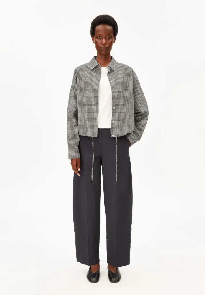 ARMEDANGELS || Pantalon Barrel Leg Twill – Dark Steel