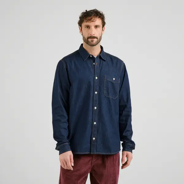 DEDICATED || Chemise Lunnevik Denim – Dark Blue