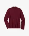 KNOWLEDGE COTTON APPAREL || Haut côtelé à col montant - Rib mock neck - Burgundy