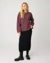 KNOWLEDGE COTTON APPAREL || Jupe en coton biologique et cachemire - Cashmere skirt - Black Jet