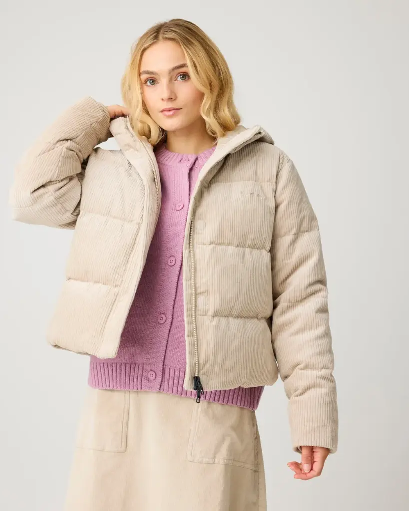 KNOWLEDGE COTTON APPAREL || Veste matelassée en velours côtelé - Corduroy puffer jacket - Light feather gray