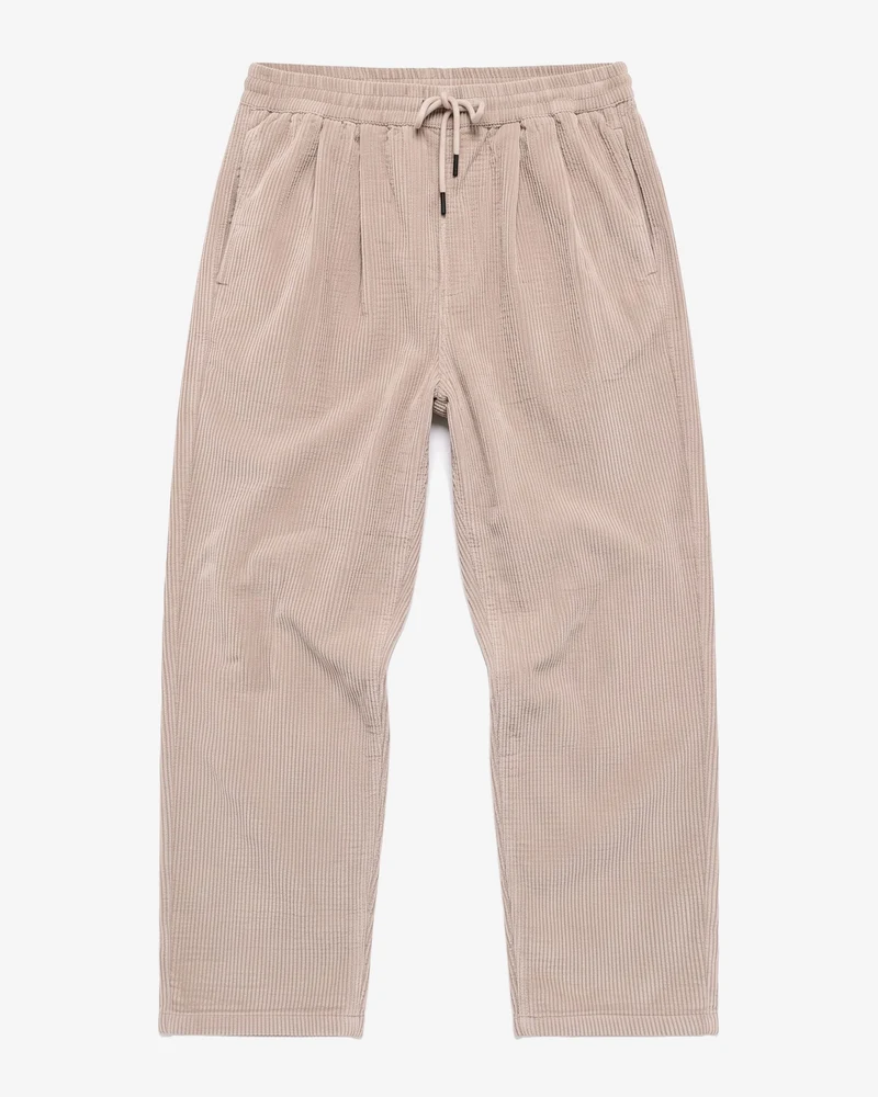 KNOWLEDGE COTTON APPAREL || Pantalon décontracté en velours côtelé - Hazy relaxed corduroy pants - Light feather gray