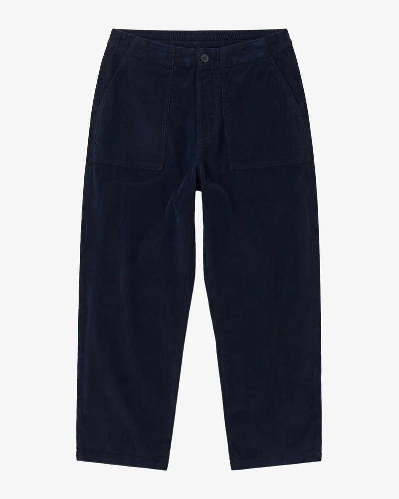 KNOWLEDGE COTTON APPAREL || Pantalon barrel en velours côtelé - Bloom barrel corduroy pants - Night Sky