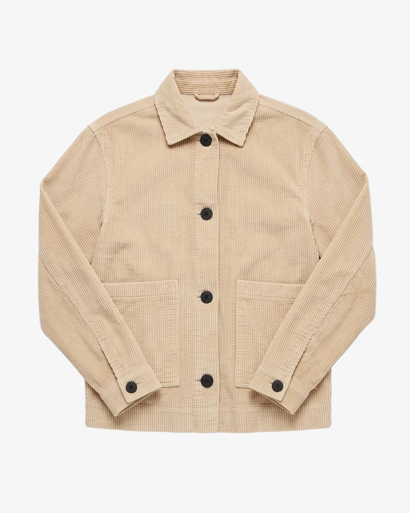 KNOWLEDGE COTTON APPAREL || Surchemise en velours côtelé - Corduroy overshirt - Light feather gray