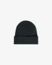 KNOWLEDGE COTTON APPAREL || Bonnet en maille recyclée - Soufflé yarn beanie - Black Jet