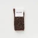 KLUE || Chaussettes pailletées en lurex et lyocell écologique – Léopard BROWN