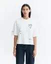 THINKING MU || Tee-shirt Lena Tomatera – Blanc