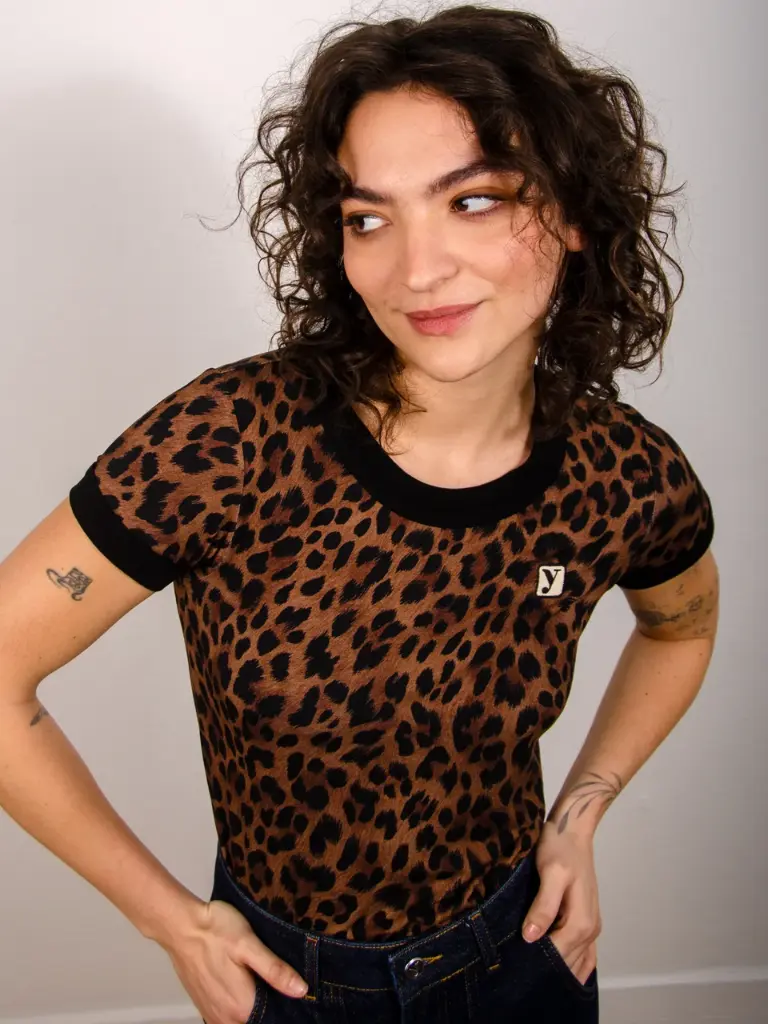 MADEMOISELLE YÉYÉ || T-shirt femme imprimé léopard - Outline T-Shirt - Leo