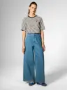 MADEMOISELLE YÉYÉ || Jean large femme - Wide Division Denim Trousers - Ocean Blue