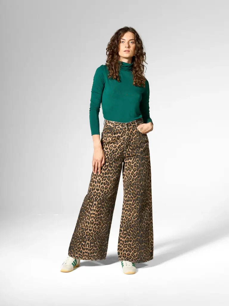 MADEMOISELLE YÉYÉ || Jean large femme - Wide Division Denim Trousers - Brown