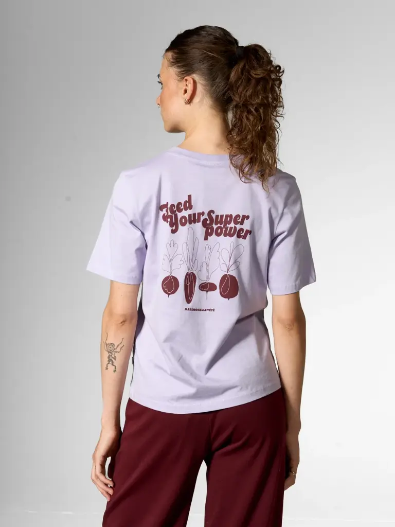 MADEMOISELLE YÉYÉ || T-shirt femme rétro - Superpower T-Shirt - Lavender