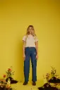 GRAINE || Pantalon ample taille haute en denim coton bio - Enraciné