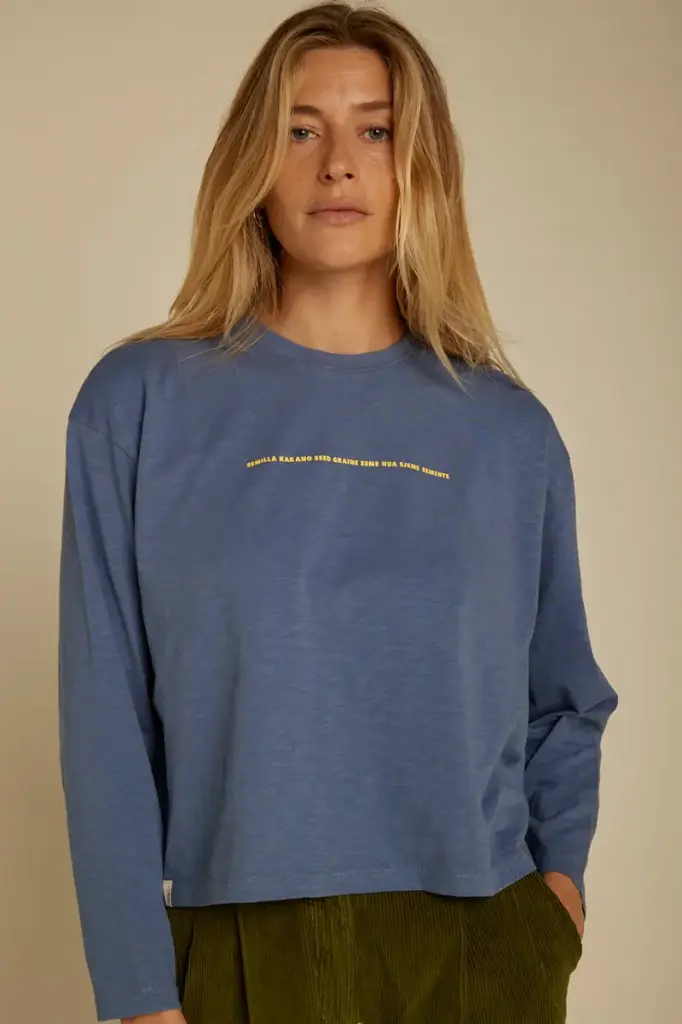 GRAINE || Tee-shirt court à manches longues en coton biologique - Lait