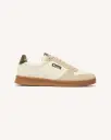 FAGUO || Baskets Commute 1 Leather Suede – Écru & Kaki
