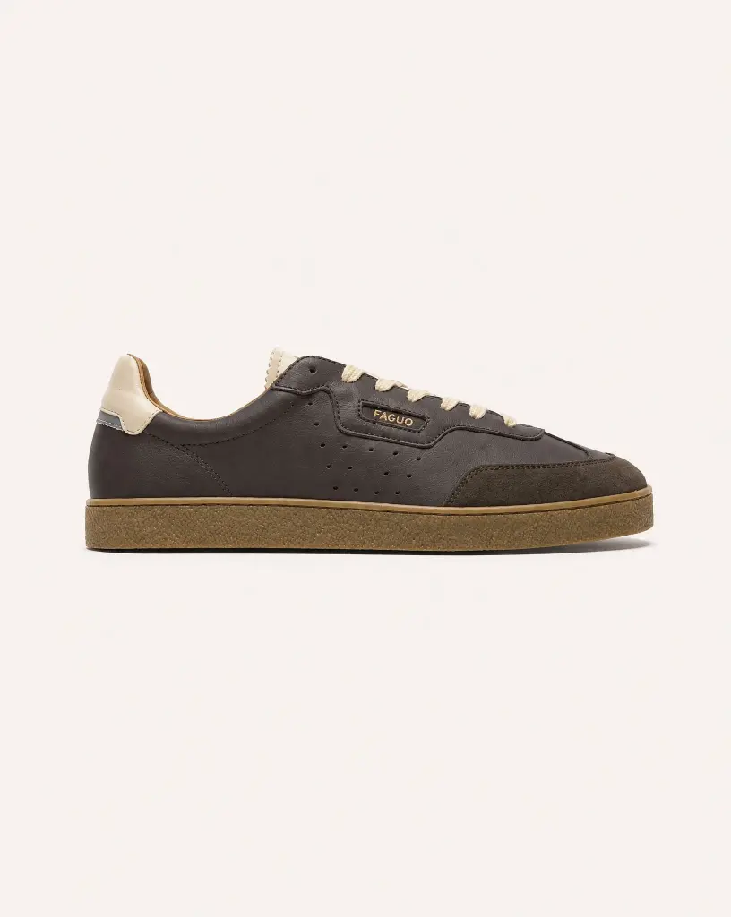 FAGUO || Baskets Lumbo Leather Suede – Chocolat