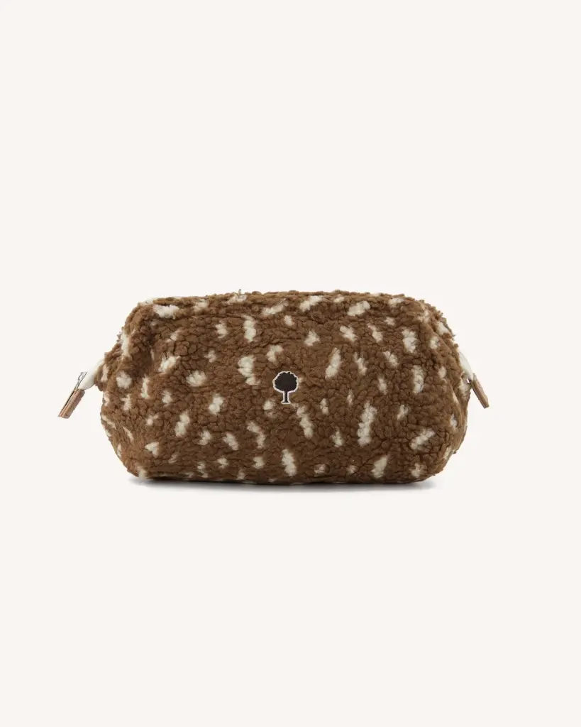 FAGUO || Trousse de toilette Washbag – Camel & Écru