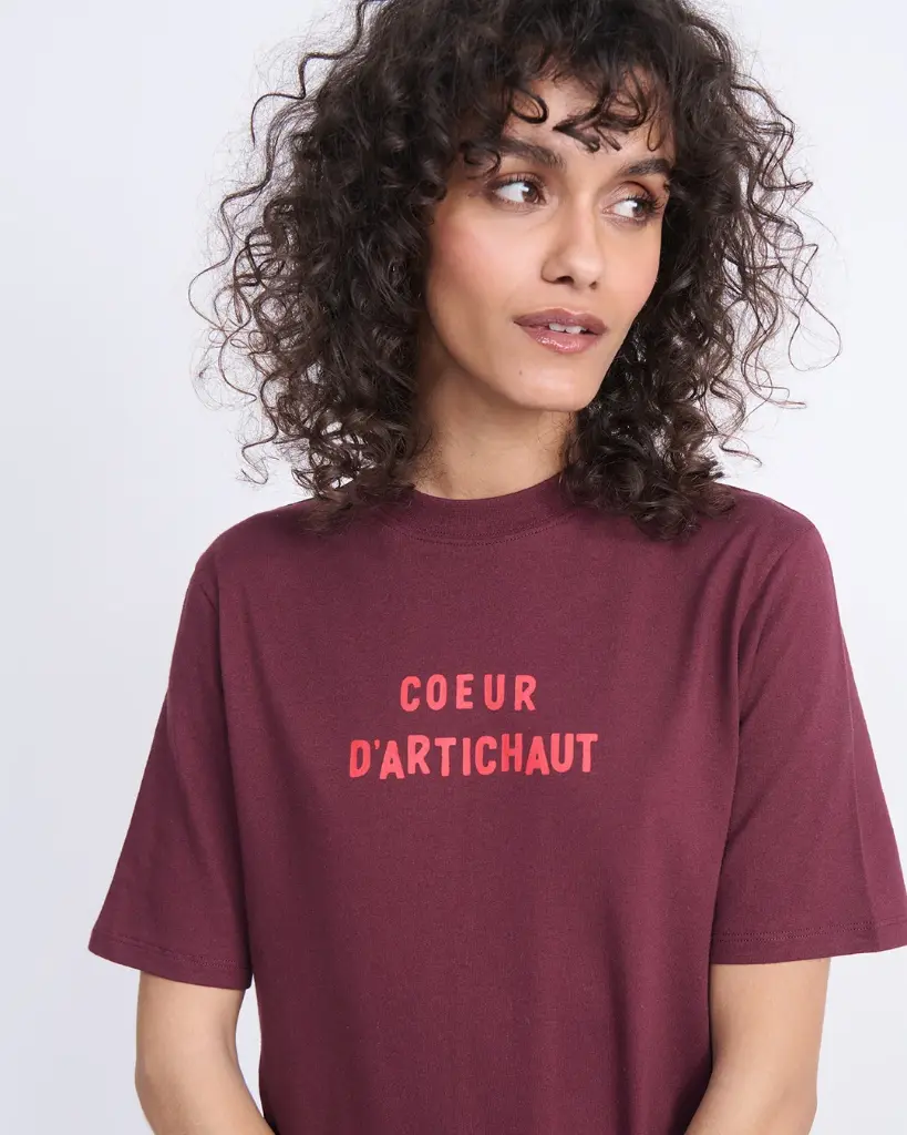 EMOI-EMOI || T-shirt Jimmy Cœur d’Artichaut – Merlot