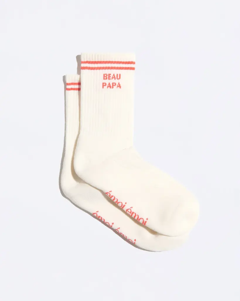 EMOI-EMOI || Chaussettes Beau Papa – Crème