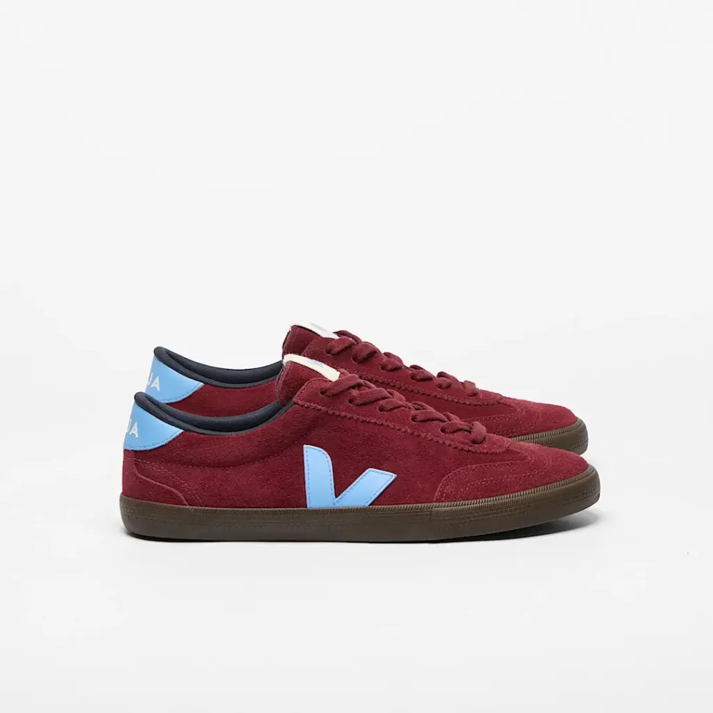 VEJA || Baskets Volley Suede – Grenat Aqua Eagle