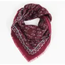LES BELLES VAGABONDES || Foulard Delta en laine – Céleste Bordeaux