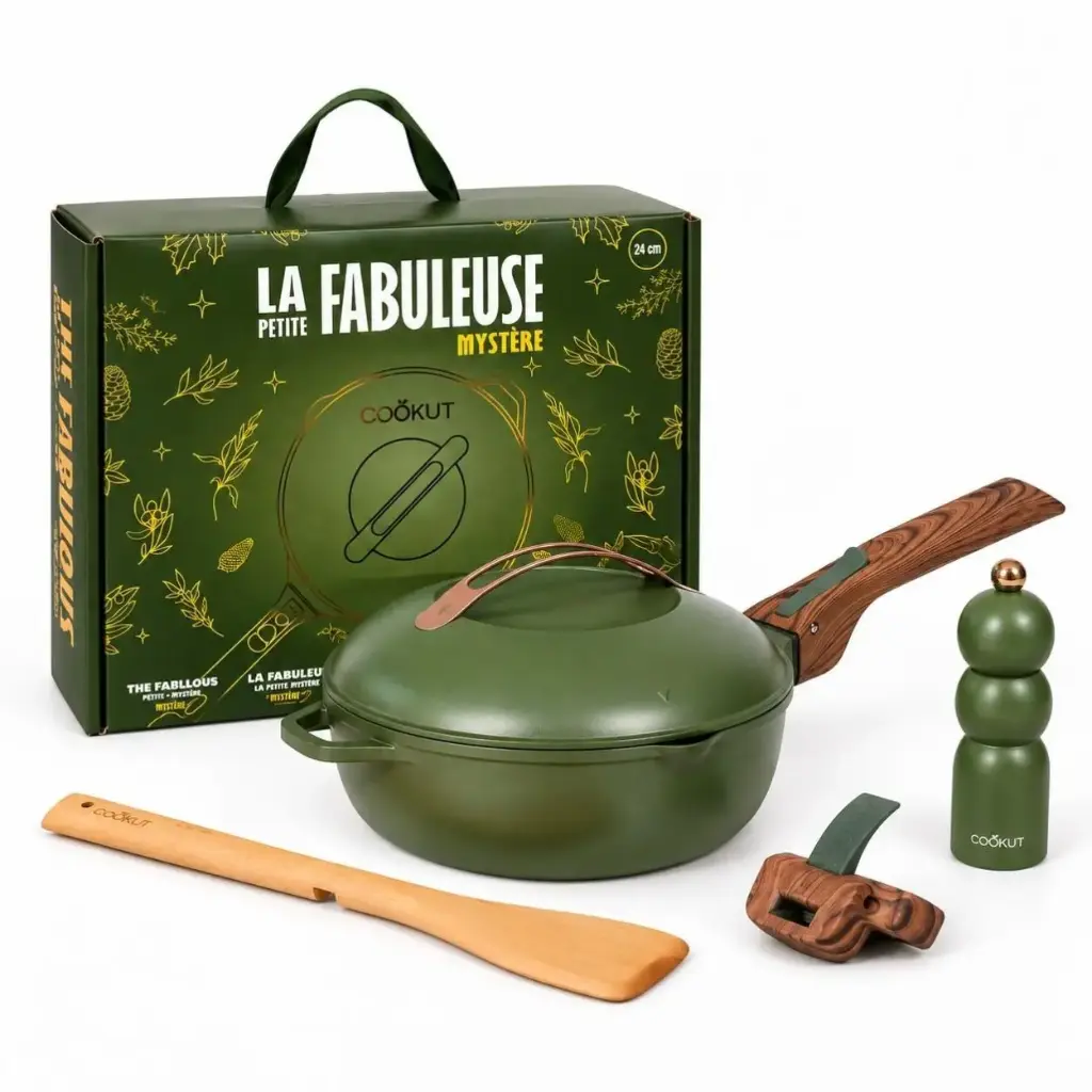 COOKUT || La Fabuleuse Poêle – Pack Noël 2026 – 24 cm – Fougère