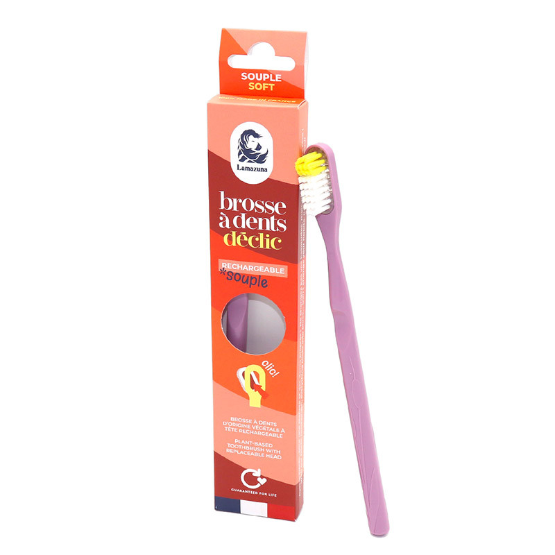 LAMAZUNA || Brosse à dents rechargeable souple – Lilas
