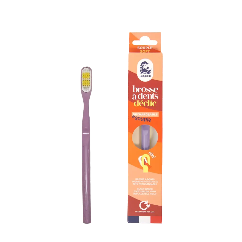 LAMAZUNA || Brosse à dents rechargeable souple – Lilas