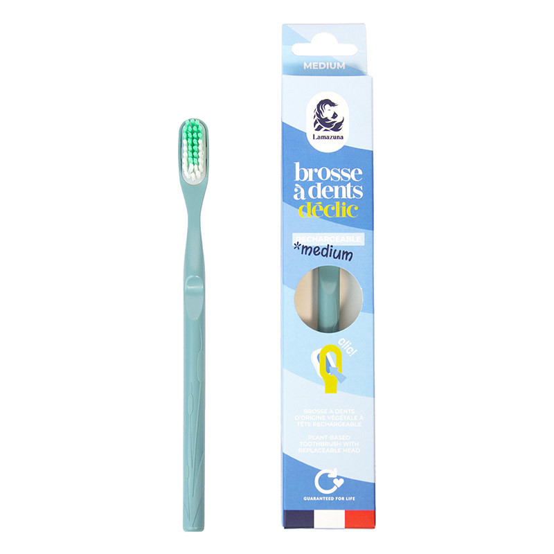 LAMAZUNA || Brosse à dents rechargeable souple – Bleu orage