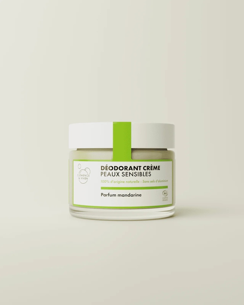 CLÉMENCE ET VIVIEN || Déodorant Naturel – Mandarine Peaux Sensibles – 50 g